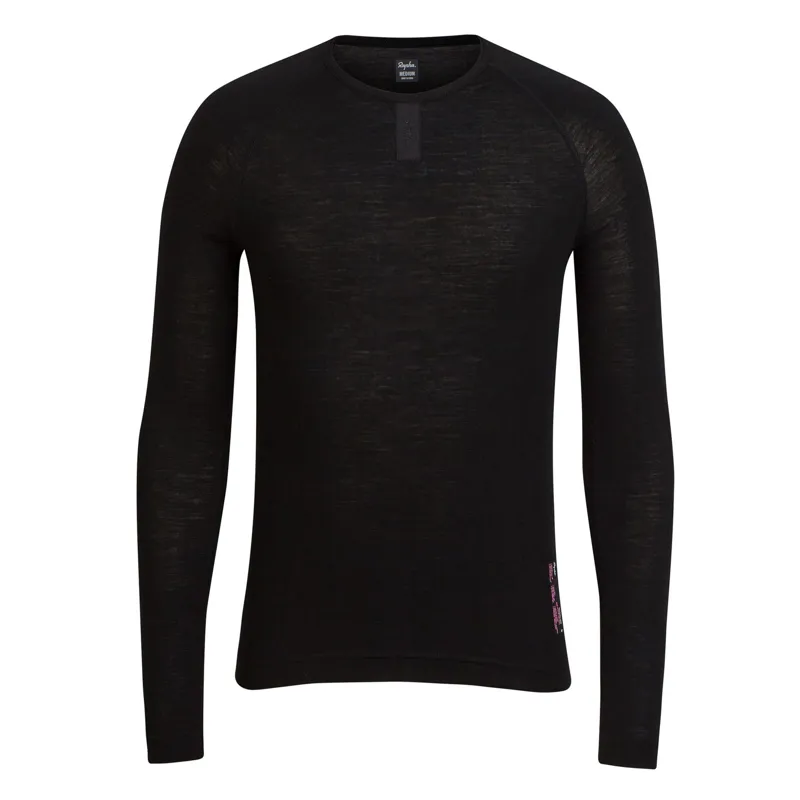 Rapha Merino Base Layer Long Sleeve in Black